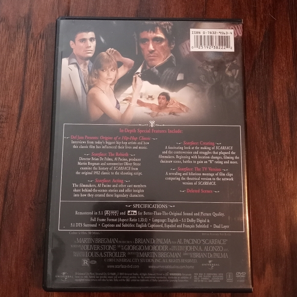 SCARFACE on DVD Al Pacino - Picture 2 of 2
